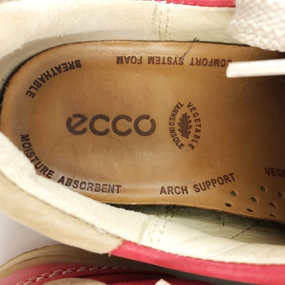 ECCO Chase II Red Leather Sneakers 39 EU/8-8.5 US - Picture 9 of 12